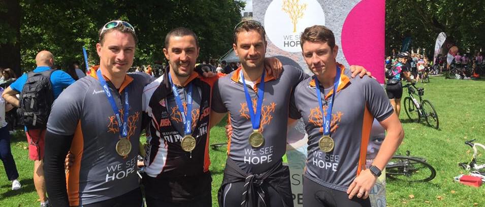 Cyclists take on the RideLondon challenge for WeSeeHope each year